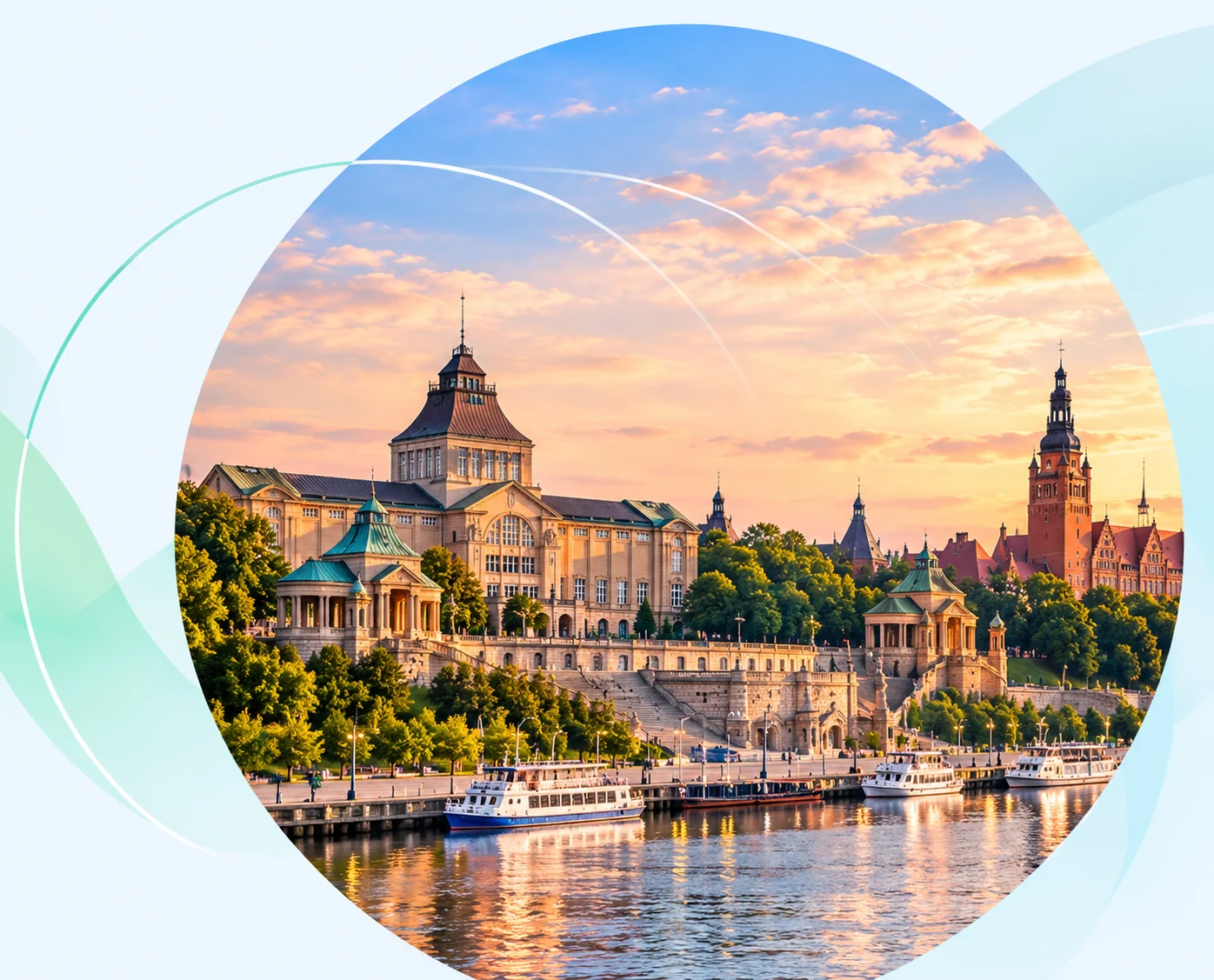 Vista de Szczecin como símbolo de una nueva etapa en Polonia
